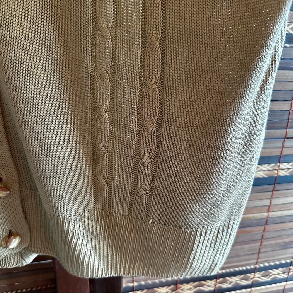 Vintage Keith Anthony Collection 100% Silk Grandpa V-Neck Cardigan Sweater - Picture 7 of 11